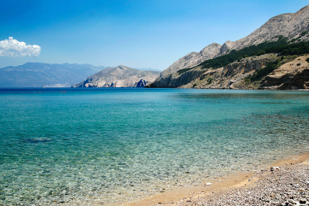 Пляж на острове Крк